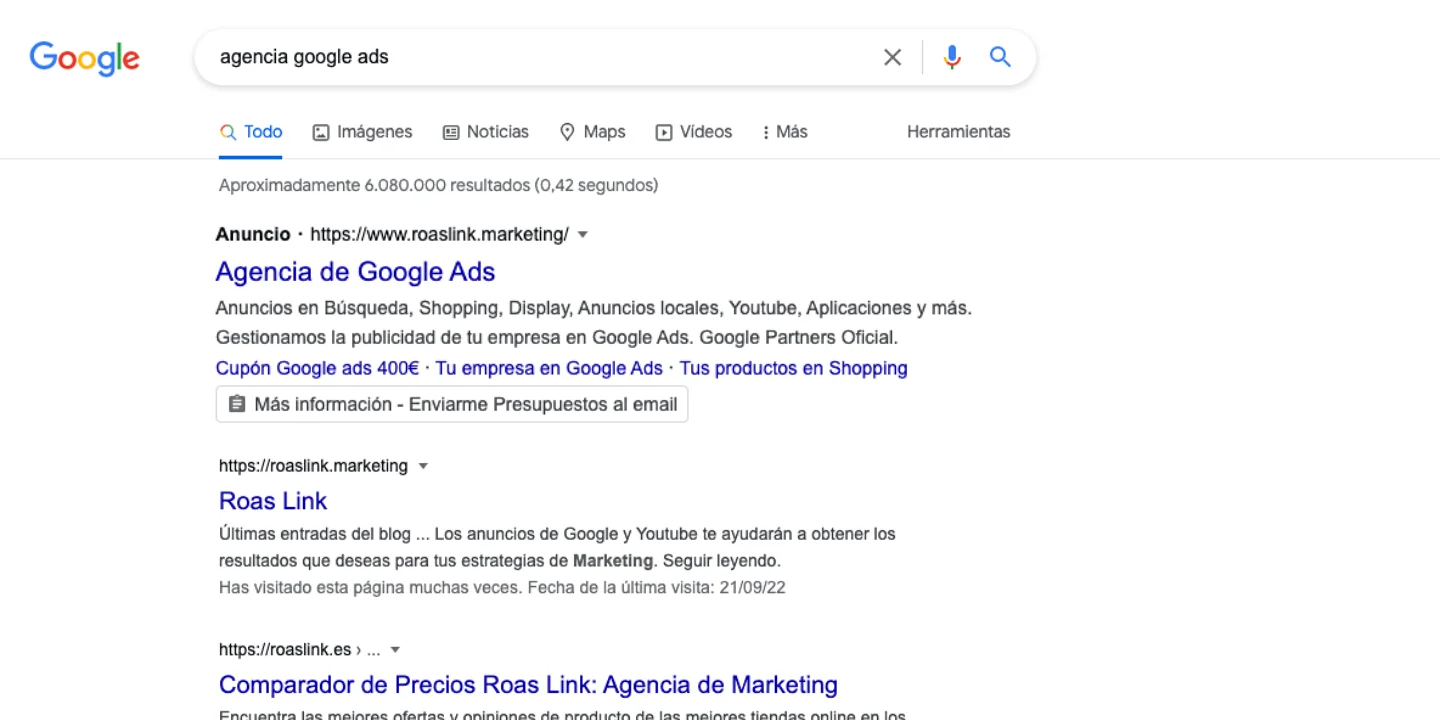 Remarketing en los resultados de búsqueda de Google RLSA